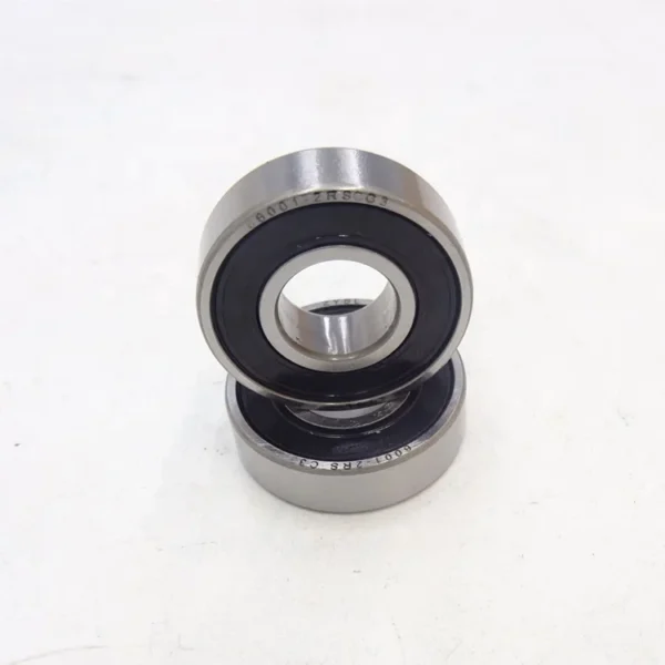 6001-2RS Motorcycle Hybrid Ceramic Bearing 6001-2RS C3 Chrome Steel Rings with Si3N4 Balls Deep Groove Ball Bearing 12x28x8 mm