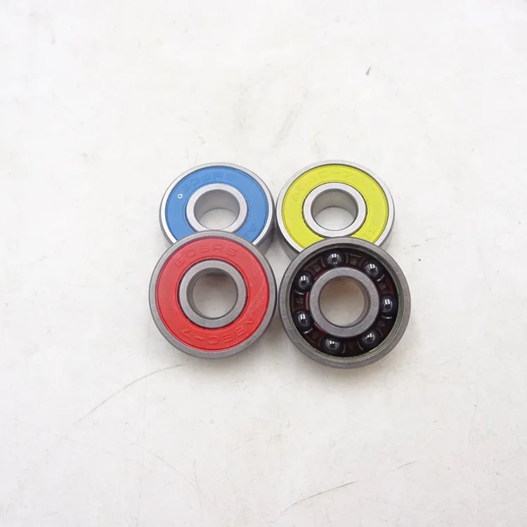 S608-2RS Colorful Seal Stainless Steel 608-2RS Rings+Si3N4 Ceramic Fidget Spinner Hybrid Ceramic Ball Bearing 8x22x7mm
