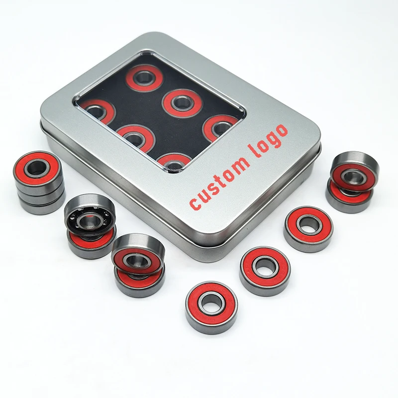 High Quality Customize High Speed ABEC 3/5/7/9/11 Skateboard Bearings 608ZZ 608RS 608 Z ZZ RS 2RS Ball Bearings with Packing Box - Image 3