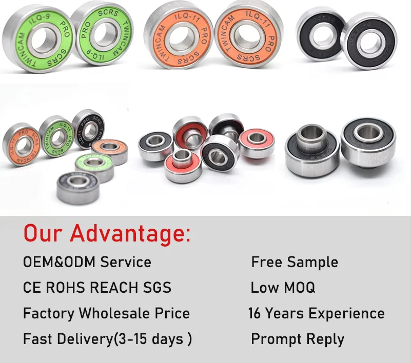 High Quality Customize High Speed ABEC 3/5/7/9/11 Skateboard Bearings 608ZZ 608RS 608 Z ZZ RS 2RS Ball Bearings with Packing Box - Image 4