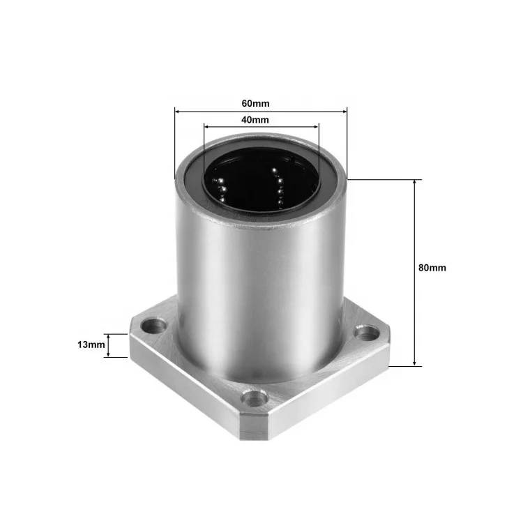 Linear Motion Ball Bearings LMK40UU Square Flange Slide Bearing LMK40UU for Printer